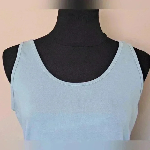 Cleo Blue Tank Top Womens  Large Cotton Sleeveless - Picture 8 of 8